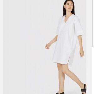 Everlane White Cotton Poplin Short Sleeve Dress Size 4